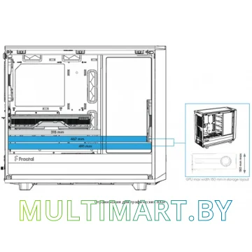Корпус Fractal Design Meshify 2 Dark Tempered Glass Black (FD-C-MES2A-02) картинка 6